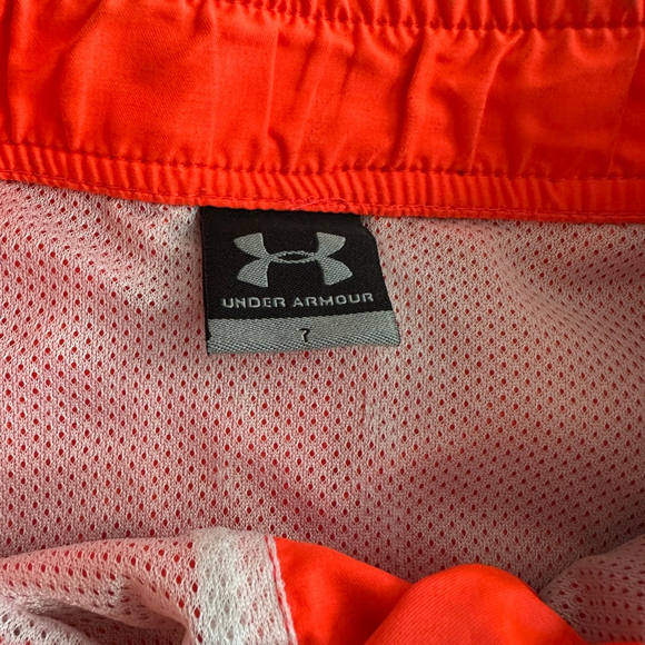 Boys Under Armour Swim Trunks Size 7 Orange - Picture 2 of 3